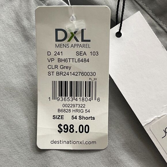 Joe's Jeans Chino Short Mens Size 54 Big Tall DXL Gray High Rise Normcore - Picture 6 of 10